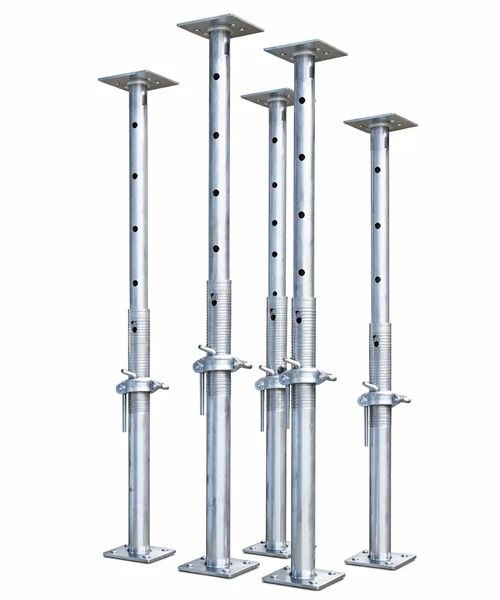 Heavy duty adjustable steel props for vertical support system