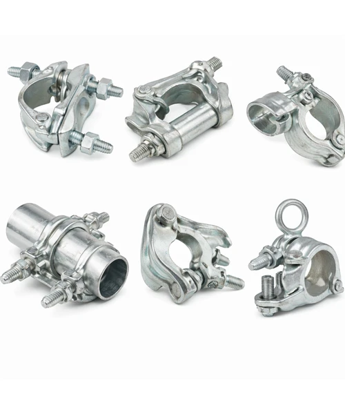 Scaffolding right angle and swivel couplers for tube connections